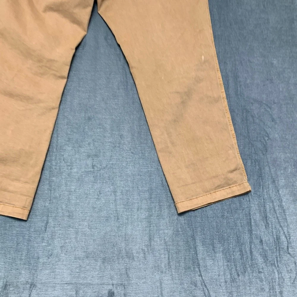 Old Navy Chino Pants Mens Large Tan Cotton Stretch Everyday Wear Straight Leg